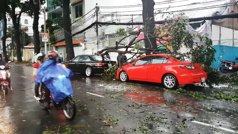 Vụ việc khiến hai phương tiện này móp méo, hư hỏng, người dân gặp một phen hốt hoảng. 